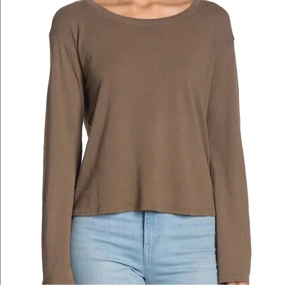 Nation Ltd tan long sleeve tee